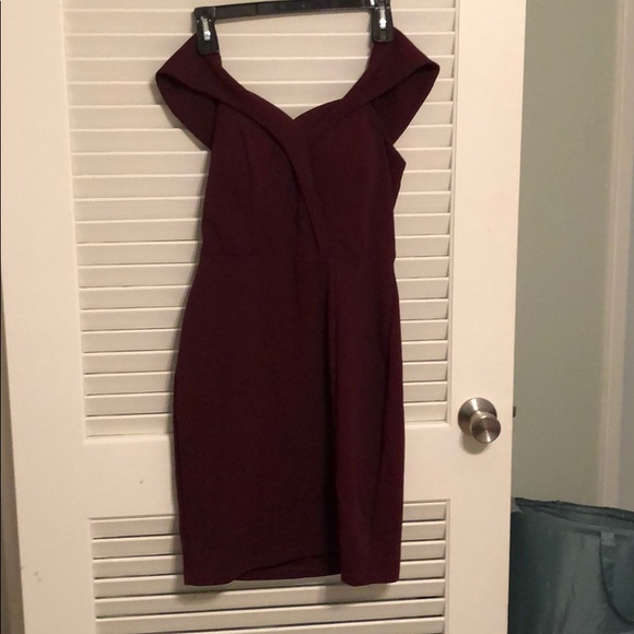 Dresses & Skirts - Off the shoulder wine colored dress